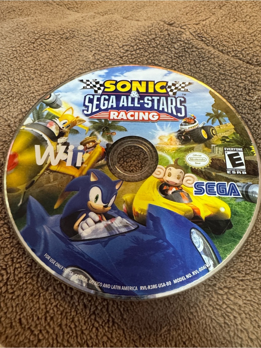 Nintendo Sonic & Sega All-Stars Racing Disc (Blue, Yellow)